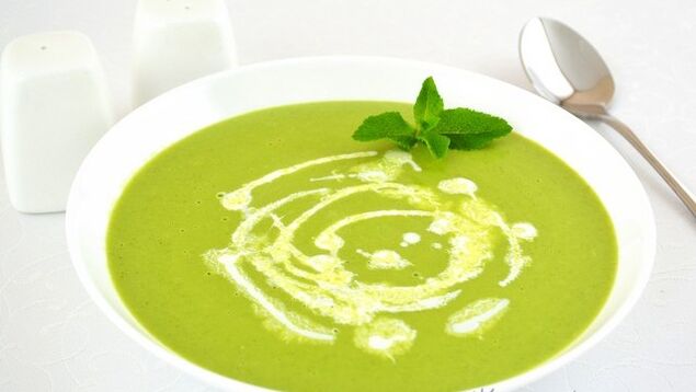 Vegetable puree soup for pancreatitis