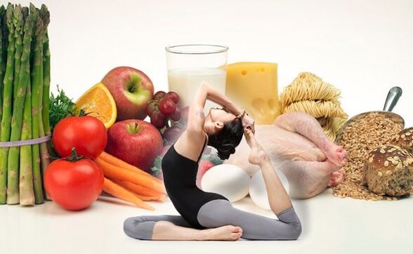 yoga and slimming foods